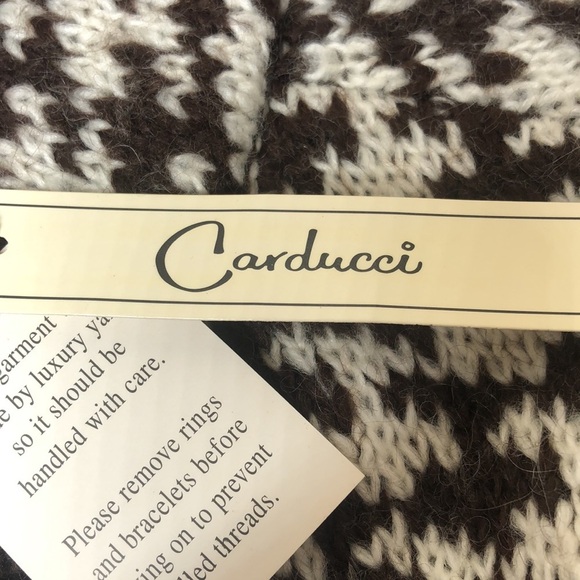 NWT Carducci sweater brown and white - Picture 3 of 15
